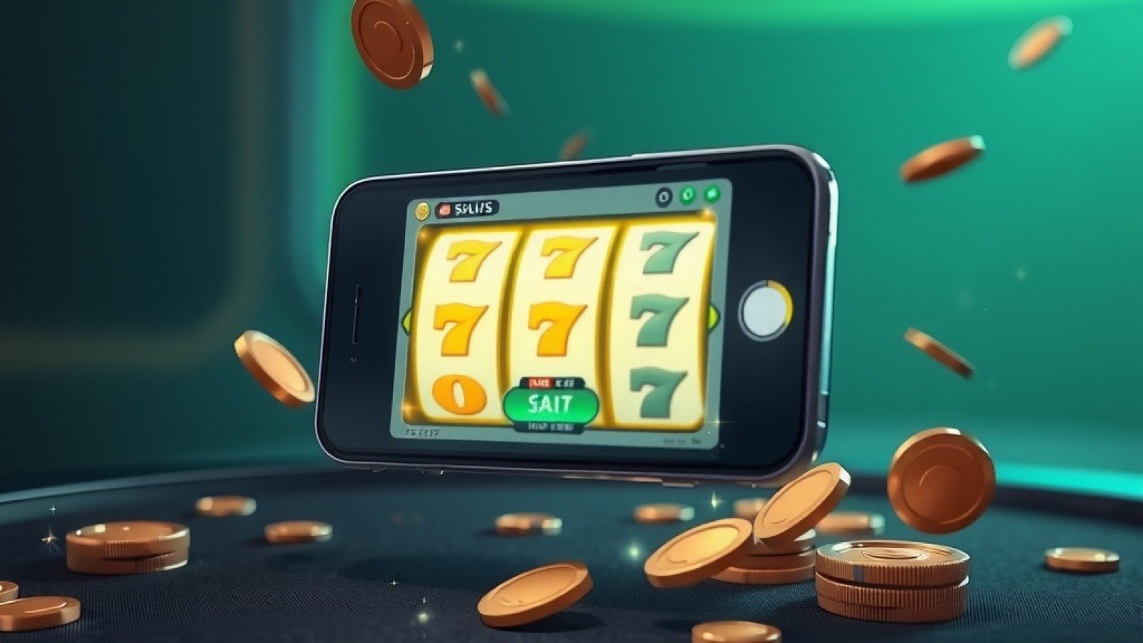 WinMate88 mobile casino app with a phone showing spinning reels